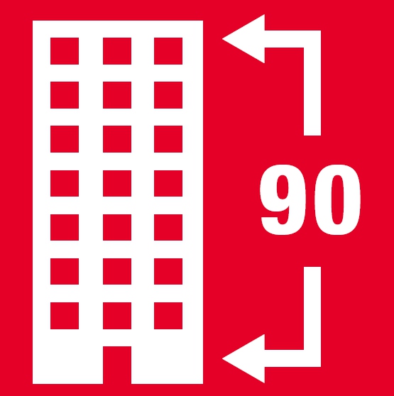 90 m výškové prevýšenie (samostatný split)